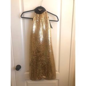 Gold sequence dress